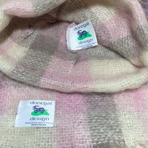 Donegal Design Pink and Cream Scarf